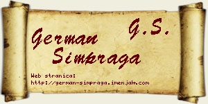 German Šimpraga vizit kartica